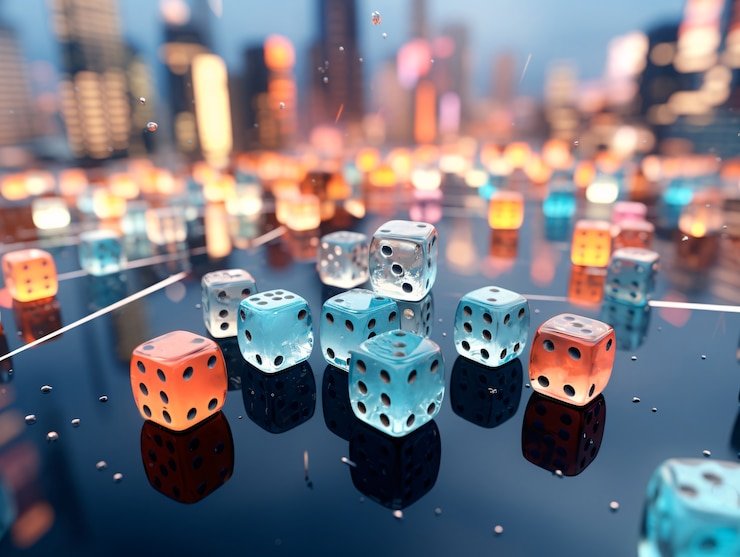 Multi-camera live-dealer studio showing blackjack table with dealer and real-time betting interface